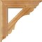 Ekena Millwork Olympic Traditional Rough Sawn Bracket w/ Offset Brace, Western Red Cedar, 6"W x 22"D x 22"H BKT0604X22X22OLY01RWR - alternate 3